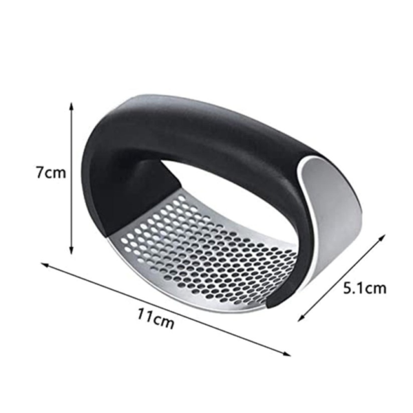 Stainless Steel Garlic Press with Ergonomic Handle - Image 3