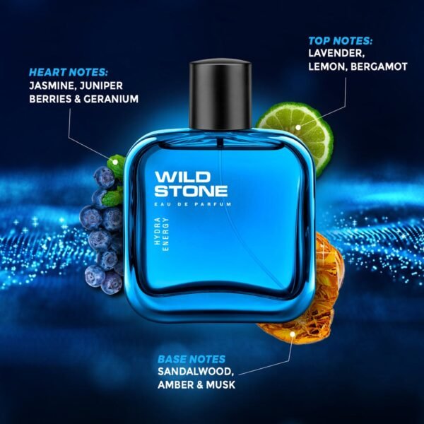 Wild Stone Hydra Energy EDP Premium Perfume for Men, 50ml - Image 2