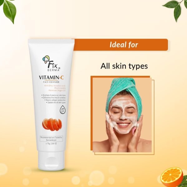 Fixderma Vitamin C Face Cleanser with Ascorbic Acid - Image 3