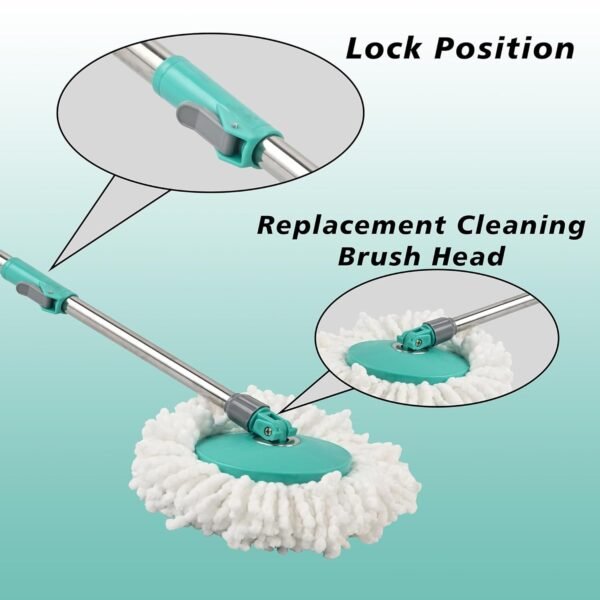 Plastic Spin Mop Bucket Moppers for Cleaning - Image 3