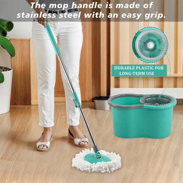 Plastic Spin Mop Bucket Moppers for Cleaning - Image 4