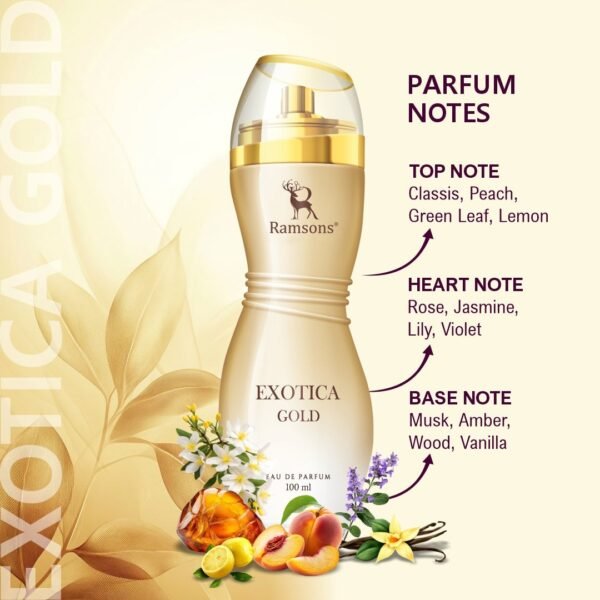 Ramsons Exotica Gold Perfume for Women 100ml - Image 3